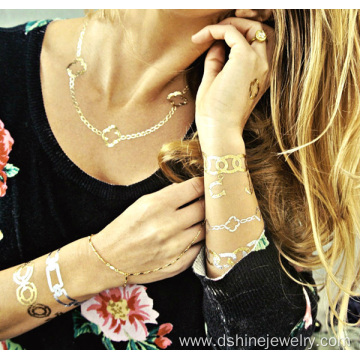 Fashion Necklace Tattoo Waterproof Tattoo Stickers Necklace